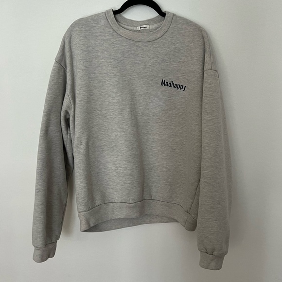 Madhappy Grey and Navy Fleece Crewneck - Picture 3 of 8